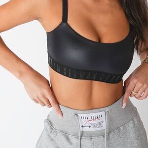 Adam Selman Sport Liquid Spandex Sports Bra, size XS
